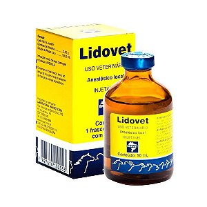 Lidovet Lidocaína Sem Vaso 50 mL - Bravet