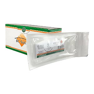 Fio Nylon Nº 0 45 cm 3/8 T 2,5 cm - BC Suture