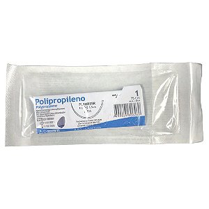 PL - Fio Polipropileno Nº 1 75 cm 1/2 R 3,5 cm Unitário - Bioline