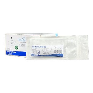 PL - Fio Polipropileno Nº 1 75 cm 1/2 R 4,0 cm Unitário - Bioline