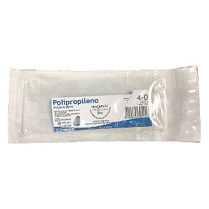 PL - Fio Polipropileno Nº 4-0 75 cm 1/2 R 2,5 cm Unitário - Bioline