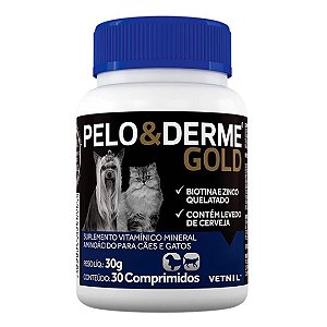 Pelo & Derme Gold 30 Comprimidos - Vetnil