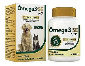 Omega 3 + Se 1100 30 Cápsulas - Vetnil