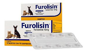 Furolisin 10 mg Caixa com 10 Comprimidos - Vetnil