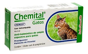Chemital Gatos Com 4 Comprimidos - Chemitec