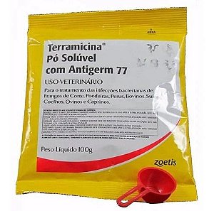 Terramicina Pó Solúvel Com Antigerm 77 100 Gr - Zoetis