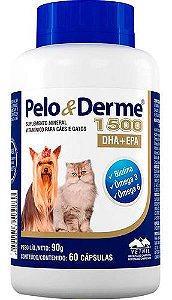 Pelo & Derme 1500 Mg 60 Cápsulas - Vetnil