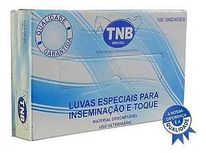 Luvas Especiais P/ Inseminação E Toque 100 Und Tam G - Tnb