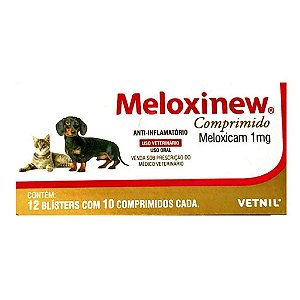 Meloxinew Comprimido 1 Mg Com 120 Comprimidos – Vetnil