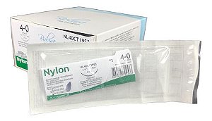 Nl Fio Nylon Nº 4-0 45 Cm 3/8 T 1,9 Cm Caixa Com 24 Unidades - Bioline