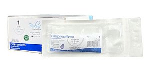 Pl Fio Polipropileno Nº 1 75 Cm 1/2 R 4,0 Cm Caixa Com 24 Unidades - Bioline