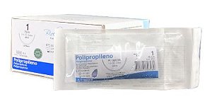 Pl Fio Polipropileno Nº 1 75 Cm 1/2 R 3,5 Cm Caixa Com 24 Unidades - Bioline