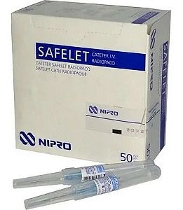 Cateter Intravenoso Safelet 16G x 1 1/4" Caixa Com 50 Unidades - Nipro