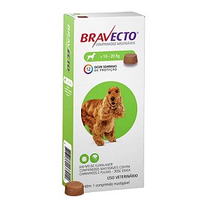 Bravecto 10 a 20 Kg Antipulgas e Carrapatos - MSD