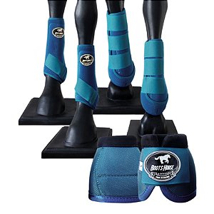 Kit Color Completo Boleteira + Cloche Azul Petróleo - Boots Horse