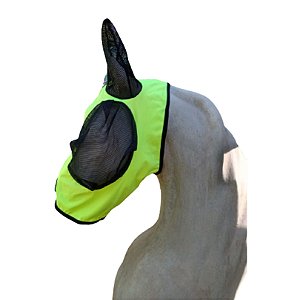 Máscara Contra Moscas Em Lycra Verde Limão - Boots Horse