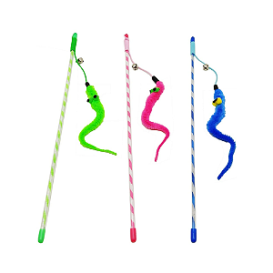 Brinquedo para gatos varinha pesca gato cobra interativo