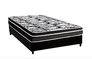 Cama Box Casal Com Colchão de Espuma D45 Luckspuma