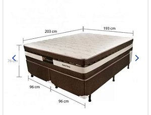 Cama Box King Size Esplendor com Colchão de molas Ensacadas