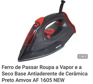 Ferro de passar roupas a Vapor 2109 seco e a vapor