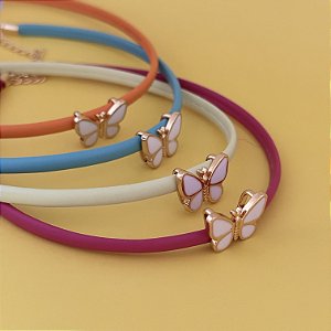 Choker 30Cm Borboleta Resina
