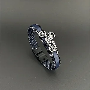 Pulseira Masc Moto Jeans