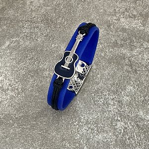 Pulseira Masc Violão Azul Bic