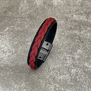 Pulseira Masc Trançada Vermelho