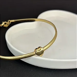 Choker 30Cm Metalizada Lisa Coração