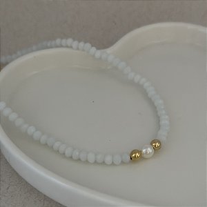 Choker 30Cm Cristal N4 Branco