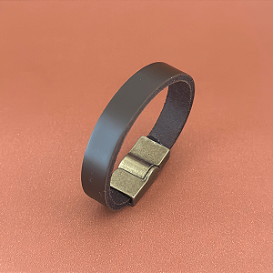 Pulseira Masc Couro Liso