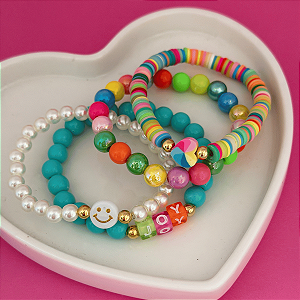 Kit 4 Pulseiras Coloridas