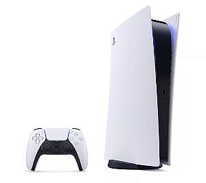 Sony PlayStation 5 825GB Digital Edition cor branco e preto