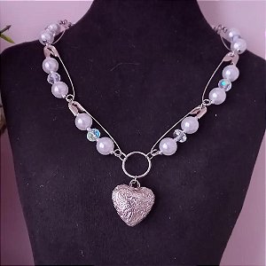 Colar cristal heart