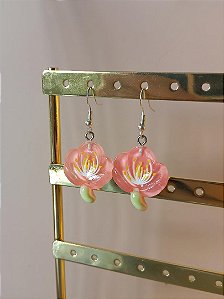 Brinco de flor estilo 1 rosa