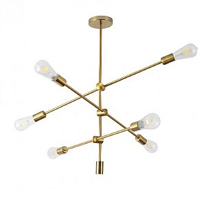 Pendente Atomus  referência 2076 Dourado - Nordecor