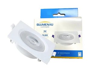 Embutido Quadrado Branco 3w 3000k Blumenau 80223004-3 Bivolt