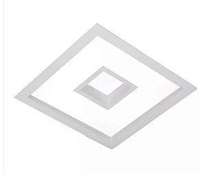 Luminária de Embutir Cherry Quadrado 4 Bulbo 32x32x10cm Alumínio e Acrílico - Usina 4542/38