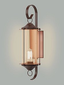 Arandela de Parede Munich Externo 53x16x17cm Alumínio e Vidro Âmbar- Ideal Iluminação 240 VA