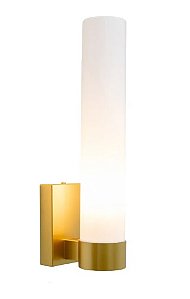 Arandela de Parede Fludd 36x12cm Metal e Acrílico Dourado - Bella Iluminação FLU1AR01DR012