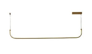 Pendente LED Hook 3000K 17,5W Bivolt (L) 120cm x (P) 18cm x (A) 15cm Alumínio - Usina 19793/1200LED3