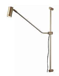 Arandela de Parede Stelo (A) 64cm x (P) 52cm Alumínio - Spotline 1039/1 Dourado Fosco
