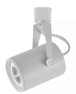 Spot de Trilho Lille PAR20 (D) 7,8cm x (P) 11,8cm Metal e Policarbonato Branco - Nordecor 6028