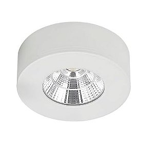 Sobrepor LED Asis Redondo 3000K 5W Bivolt (A) 2,6cm x (D) 7,3cm Policarbonato Branco - Nordecor 6169