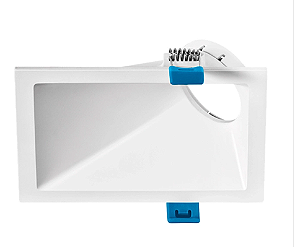 Embutir Square Angle Recuado Angular Retangular 40° (A) 6,3cm x (L) 13,2cm x (P) 9,6cm Alumínio Branco - Stella STH8975BR