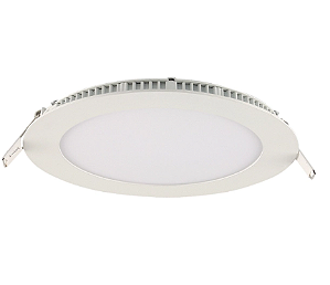 Painel Luminária de Embutir LED Tech Slim Redondo 4100K 18W Bivolt (D) 21,9cm Alumínio e Acrílico Branco - Germany Blumenau Iluminação 80344104