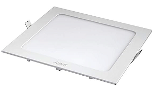 Painel Plafon LED 12W de Embutir Quadrado 17 cm, Bivolt, 6500K Luz Branco Frio ,Avant 857461371