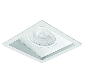 Spot de Embutir Laini Quadrado Facho Orientável PAR30 (L) 14,8cm x (P) 14,8cm x (A) 13,9cm Alumínio - Revoluz RI-E1127