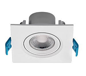 Spot de Embutir LED Easy Face Plana Quadrado 38° 3000K 3W Bivolt (A) 4,5cm x (L) 7,5cm x (P) 7,5cm ABS Branco - Stella STH7910/30