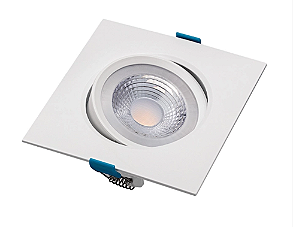 Spot de Embutir LED Easy Face Plana Quadrado 30° 3000K 7W Bivolt (A) 5,2cm x (L) 11,7cm x (P) 11,7cm ABS Branco - Stella STH7920/30